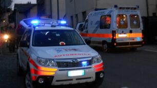 L’ambulanza e l’automedica sul posto