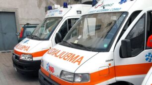I feriti soccorsi dalla Croce azzurra di Como