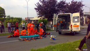 Biassono, grave incidente stradaleMotociclista investe un ciclista