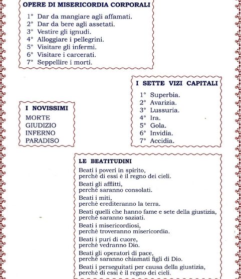 Comandamenti e virtù:distribuiti 2000 promemoria