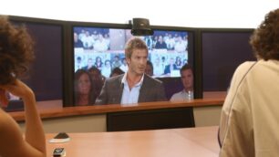 Vimercate, Beckham in videochatDai Mondiali al Lego a casa Cisco