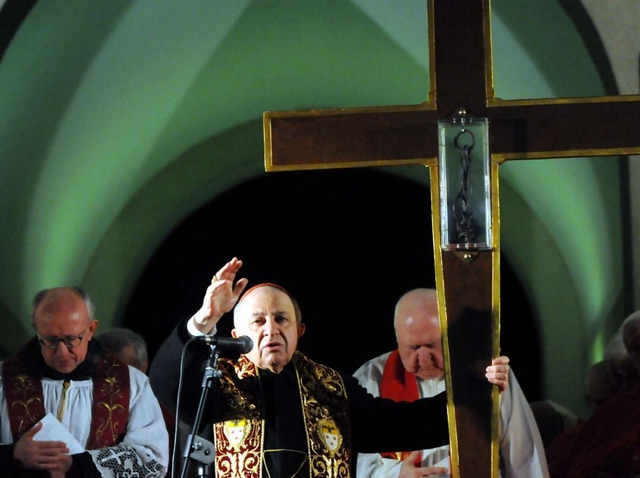 Seveso, il cardinale Tettamanzinella Via Crucis con san Carlo