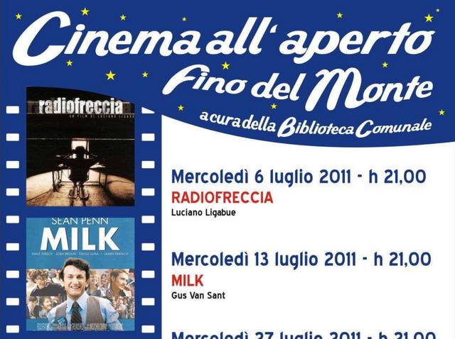 Cinema all’apertoa Fino del Monte