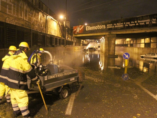 Nubifragio, protezione civile:Interventi a Monza e in Brianza