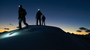 Scialpinismoal chiar di luna