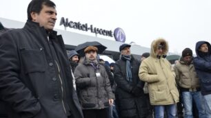 Vimercate, tre giorni di scioperocon presidio alla Alcatel Lucent