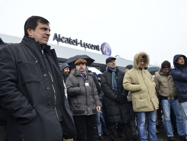 Vimercate, tre giorni di scioperocon presidio alla Alcatel Lucent