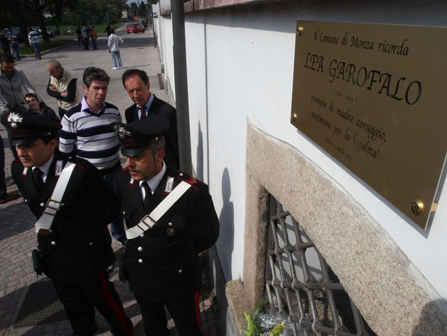 A Monza la targa per Lea GarofaloEsempio di coraggio per la legalità