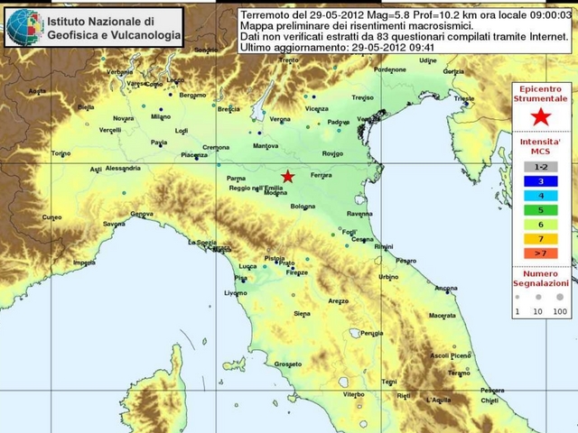 9.01: violenta scossa di terremotoMonza, gente si riversa in strada