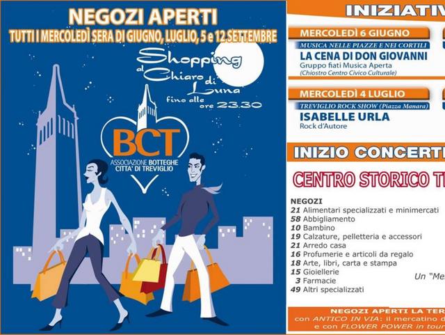 Shopping e musicail mercoledì a Treviglio