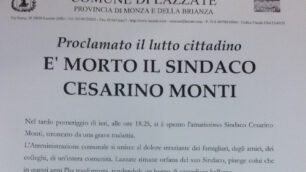 Salma di Monti in arrivo a LazzateCamera ardente allestita in piazza