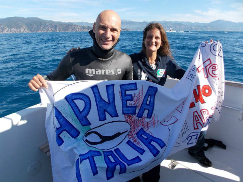 Apnea Italia al fianco di Genoninel record mondiale di apnea