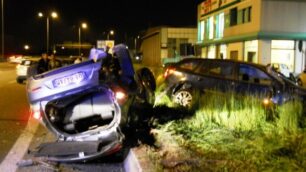 Valassina, auto ribaltate a LissoneDue incidenti a tre ore di distanza