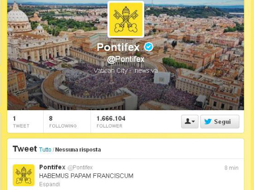 Twitter e l’orgoglio argentinoPontifex: “Habemus papam”