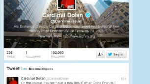 Dolan, un tweet per il nuovo Papa“Francesco, come il santo d’Assisi”