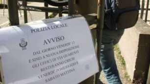 Vigili, gli sportelli restano chiusida venerdì pomeriggio a lunedì