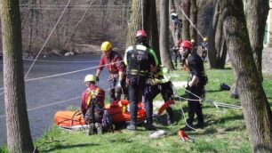 Esercitazione dei pompieri del SafUna settimana intera a Carate