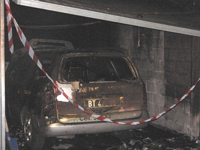 Barlassina, incendio in un boxPaura in via Dei prati