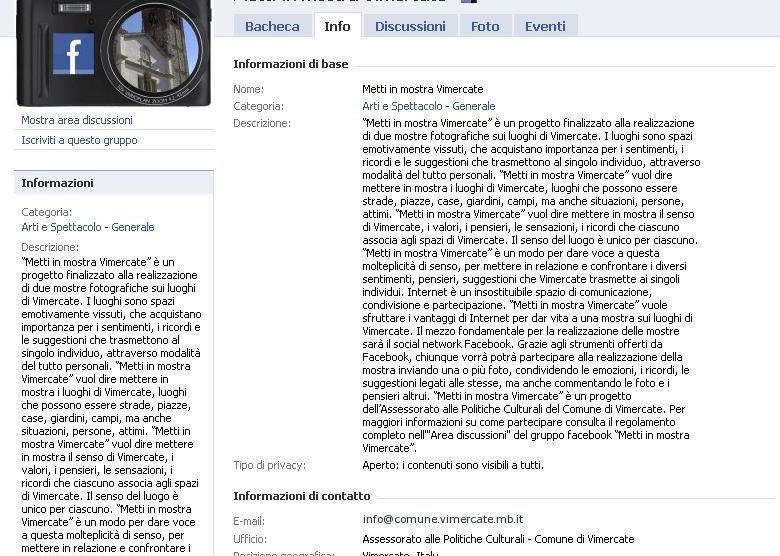 Vimercate da virtuale a realeFoto in concorso su facebook