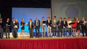 Calcio, cento anni di Seregno: i premiati sul palco