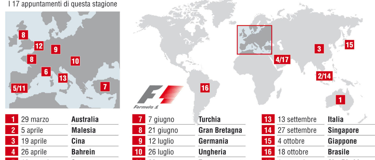 F1, le date: Gp a Monza il 13 settembre