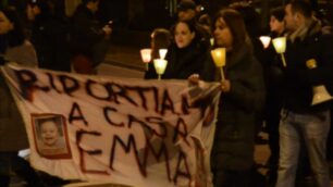 Fiaccolata a Vimercate per EmmaIn 500 per chiedere la liberazione