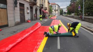 Prove di emergenza col LambroProtezione civile si allena a Monza