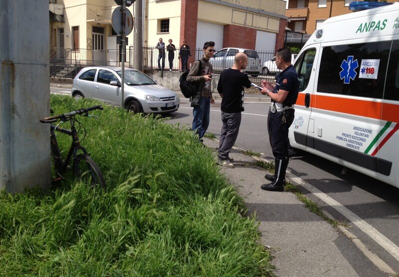 Sulla sinistra la bici dell’ottantenne