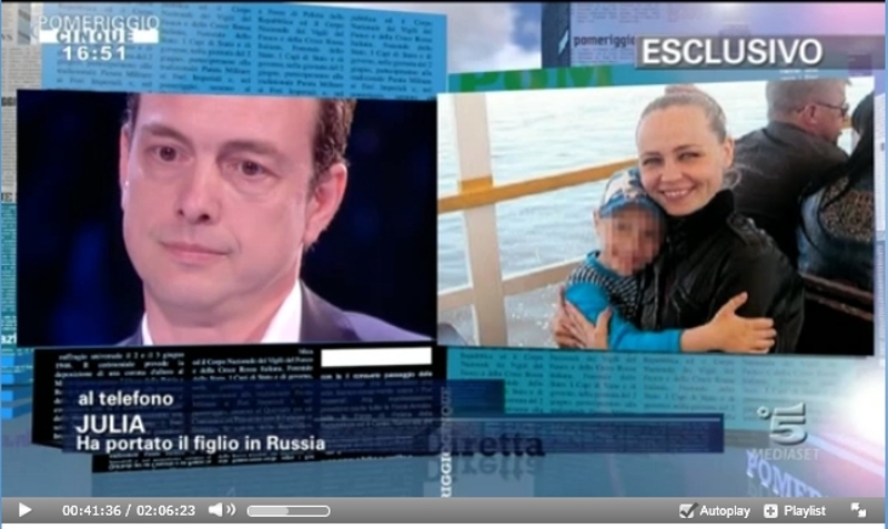 Biassono, la puntata di Pomeriggio 5 con Idris Piccolo e la madre Julia, in collegamento dalla Russia