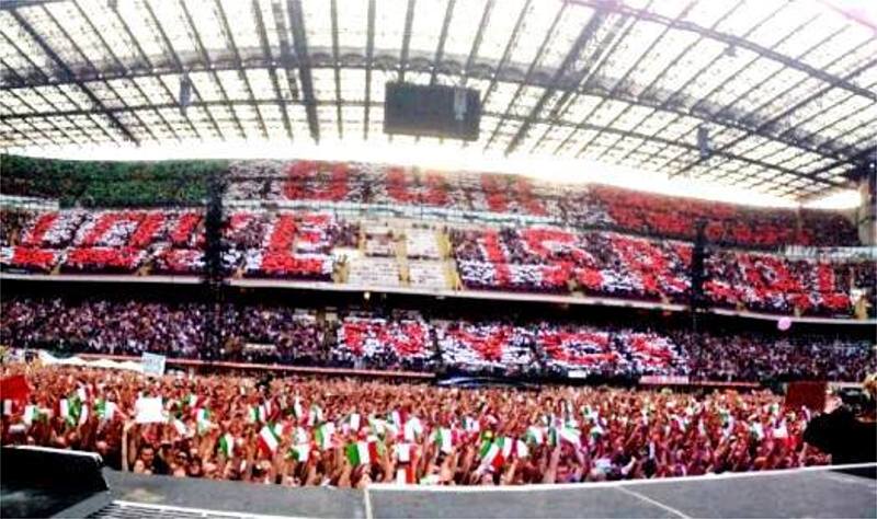 La coregrafia per il concerto di Bruce Springsteen a San Siro