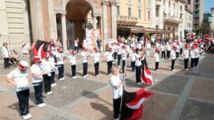 Marching band in piazza San Paolo a Monza