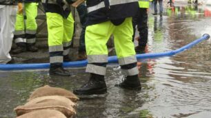 Una esercitazione della protezione civile a Monza