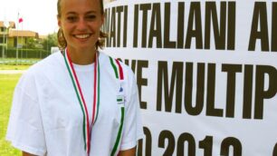 Mondiali Under 18 a Donetsk (Ucraina): Giulia Sportoletti della 5Cerchi Seregno, fresca campionessa tricolore di prove multiple (con record). È nata nel giugno del  1996