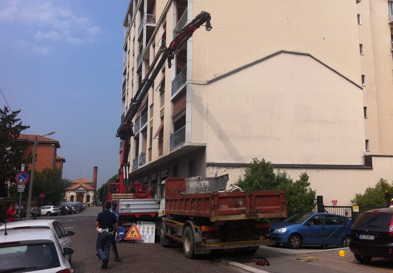 Il camion che ha provocato l’incidente