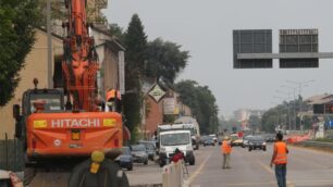 Il tratto di strada pericoloso lungo viale Lombardia