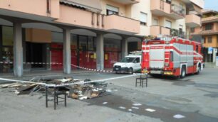 I vigili del fuoco a Nova Milanese