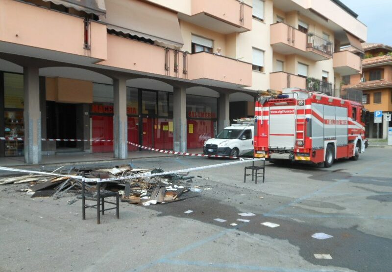 I vigili del fuoco a Nova Milanese