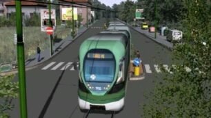 Una elaborazione grafica del progetto di metrotramvia.