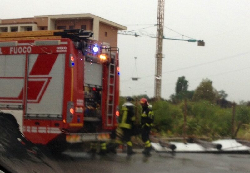 Maltempo, vigili del fuoco a Brugherio