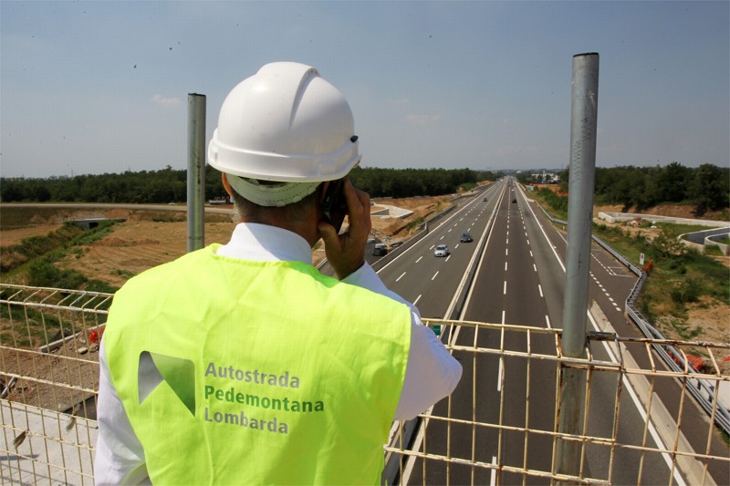 L’ispezione al cantiere di Pedemontana