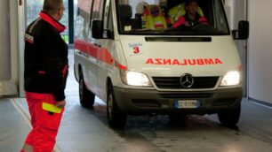 L’ ingresso di un’ambulanza al pronto soccorso