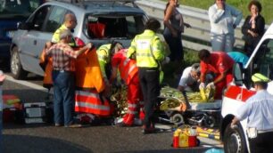 L’incidente sulla Milano-Meda all’altezza di Paderno Dugnano