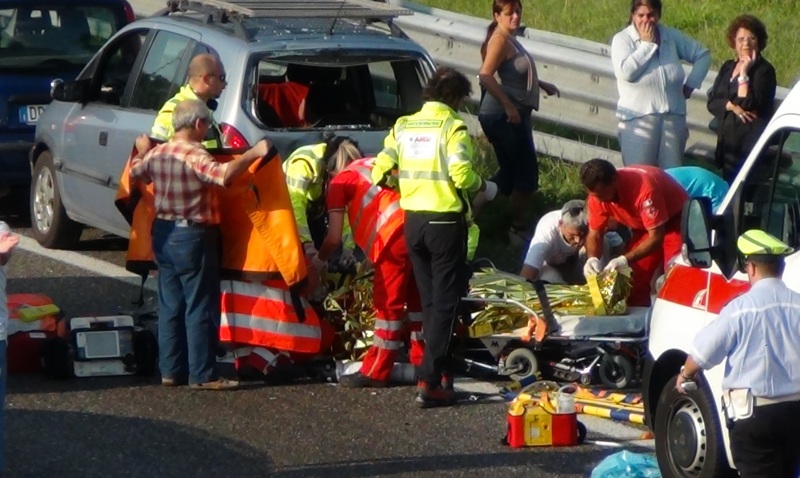 L’incidente sulla Milano-Meda all’altezza di Paderno Dugnano