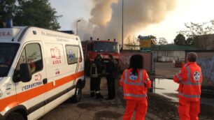 L’incendio alla Afo di Concorezzo