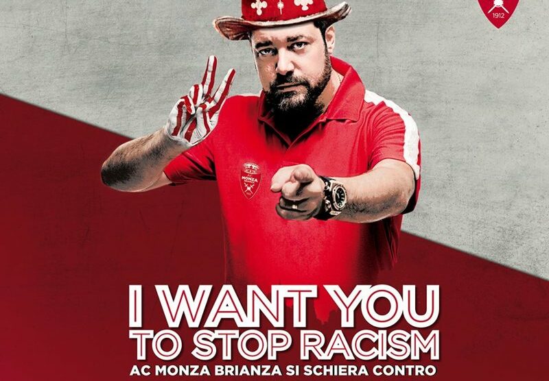 La nuova campagna del calcio a Monza: I want you to stop racism