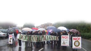Una delle manifestazioni contro il gassificatore