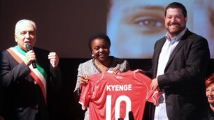 Il ministro Kyenge a Monza con il sindaco Scanagatti e il presidente Armstrong-Emery