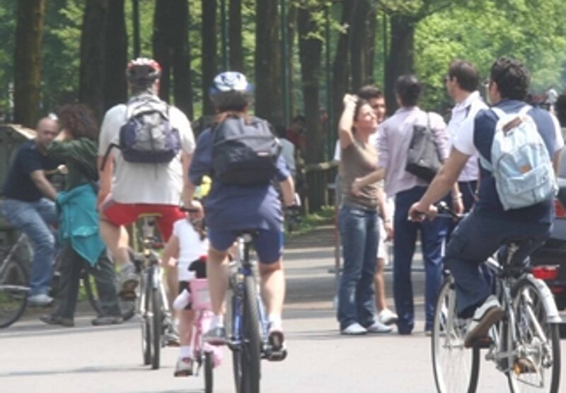 Biciclette nel parco di Monza.