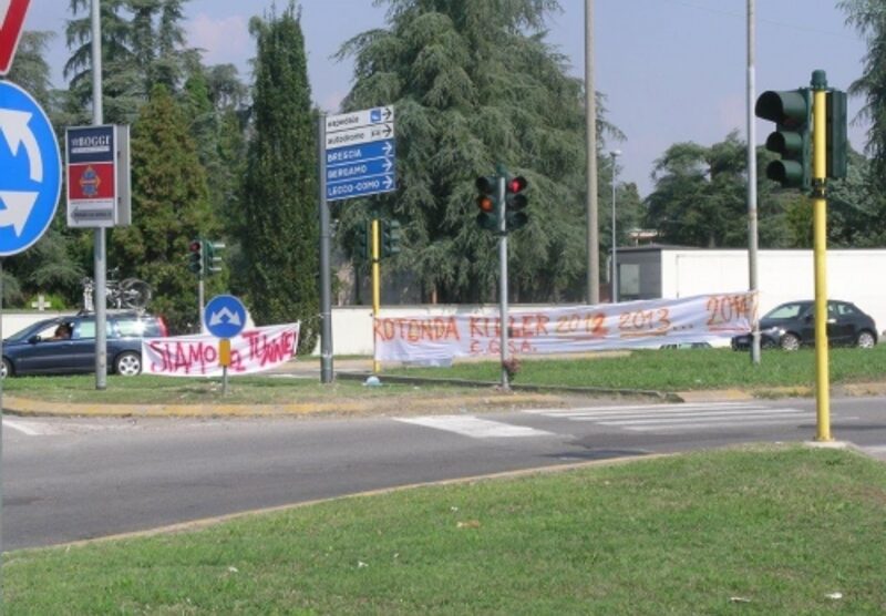 Monza, la rotonda di viale Stucchi