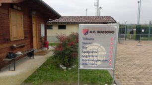 L’ingresso del centro sportivo di Biassono